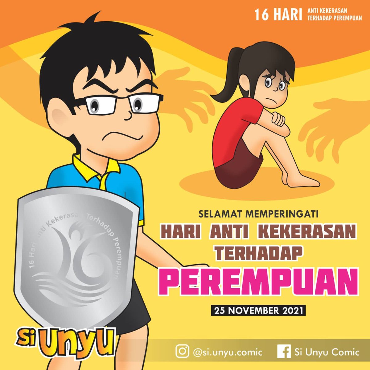siunyucomic's tweet photo. Tema Kampanye Anti Kekerasan Terhadap Perempuan 25 November 2021 menyuarakan pesan โ#GerakBersama dan Suarakan: Sahkan RUU mengenai Kekerasan Seksual yang Berpihak Pada Korban".
#unyucomic #16HAKTP #SahkanRUUPKS #sahkanruutpks #stopkbgo #16Days #16DaysofActivism https://t.co/WNVYNdO6h1