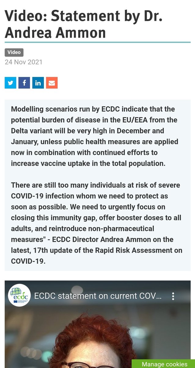 HeinRaat's tweet photo. Stronger #booster campaign added to #COVIDVaccination campaign is only way out of #COVID19 in @EU_Health  says Andrea Ammon, director @ECDC_EU. Time for action! @MinVWS @rivm https://t.co/JgRz4yIuDd