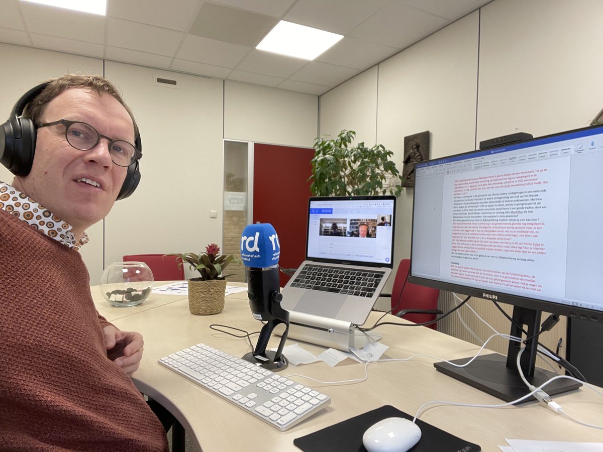 Met @asmiddelkoop ging ik gisteren voor de #puriteinenpodcast in gesprek met ds. H. Polinder uit #Urk. Onderwerp: de Bijbelverklaring van Matthew Henry. Vanmiddag te beluisteren via de RD-app of op je eigen podcastapp!