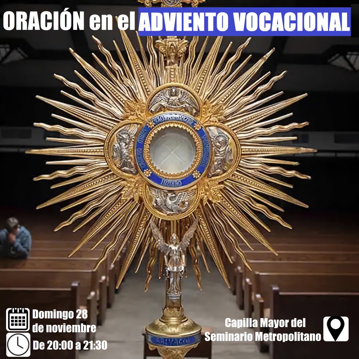 Este Domingo 28 de Noviembre, a las 20:00h tendrá lugar en la Capilla Mayor del Seminario, la Oración que dará comienzo al Adviento Vocacional, ¡Contamos contigo!

ES CRISTO QUIEN TE LLAMA A DESCUBRIR TU VOCACIÓN

REVISA TU VIDA