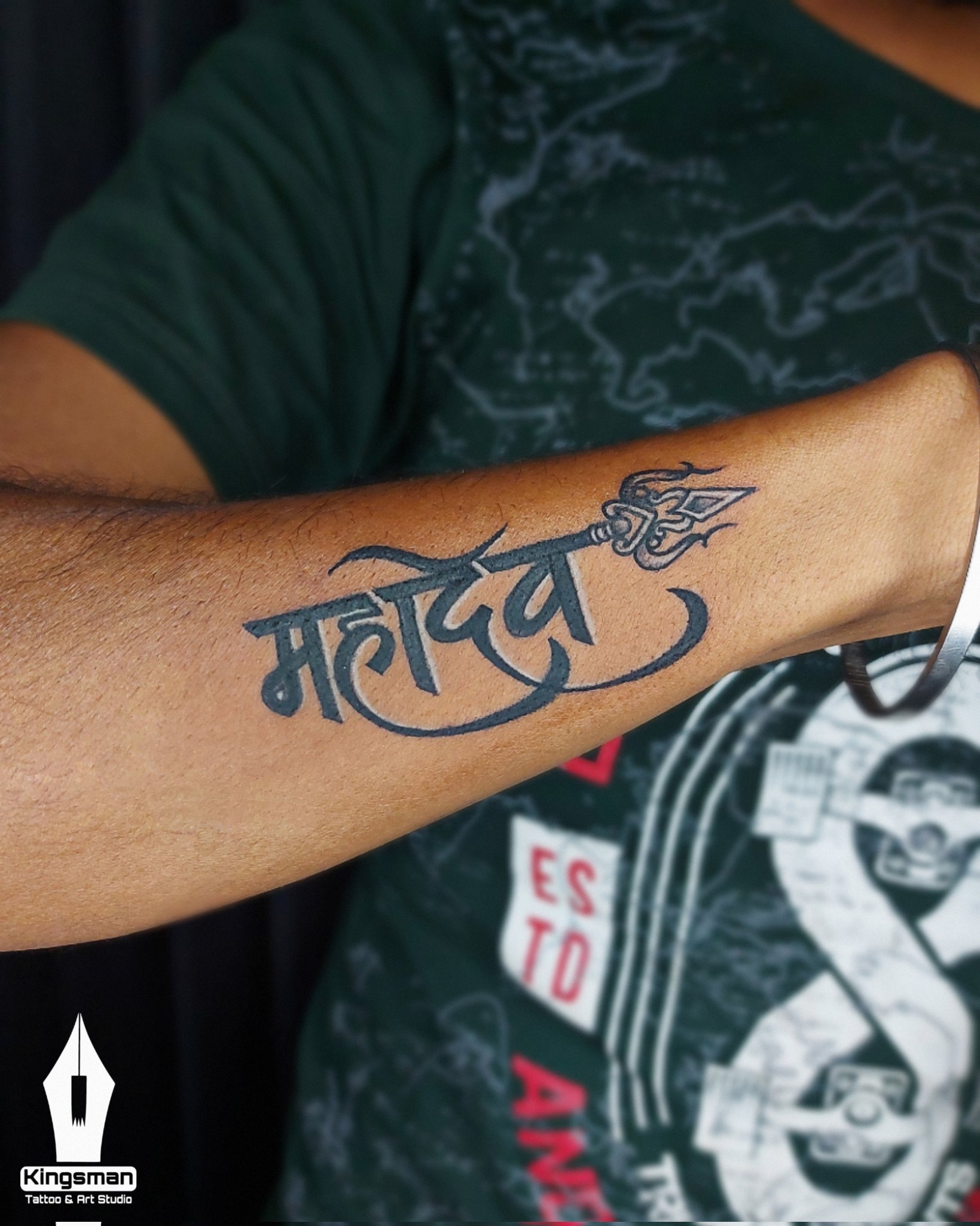 Komstec Shiv Om Mahadev God Trishul Pack 4 Temporary Tattoo For  Celebrations (2x4 inch)