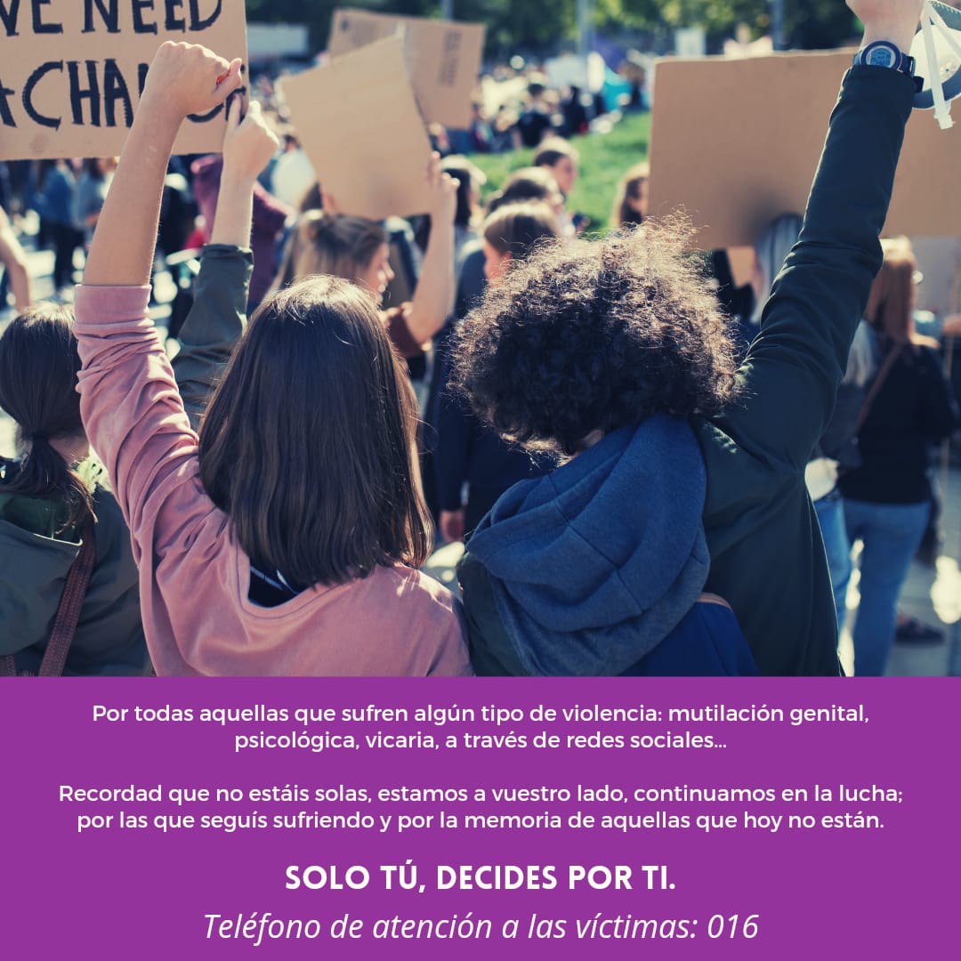 JSA_ManchaReal's tweet photo. 💜♀️ #25N ♀️💜

Hoy es el Día internacional de la eliminación de la violencia contra la mujer. "¡No te calles, no estás sola!"

☎ 𝙏𝙇𝙁 𝙖𝙩𝙚𝙣𝙘𝙞ó𝙣 𝙖 𝙡𝙖 𝙫𝙞𝙤𝙡𝙚𝙣𝙘𝙞𝙖: 016 https://t.co/17KNvymE2J
