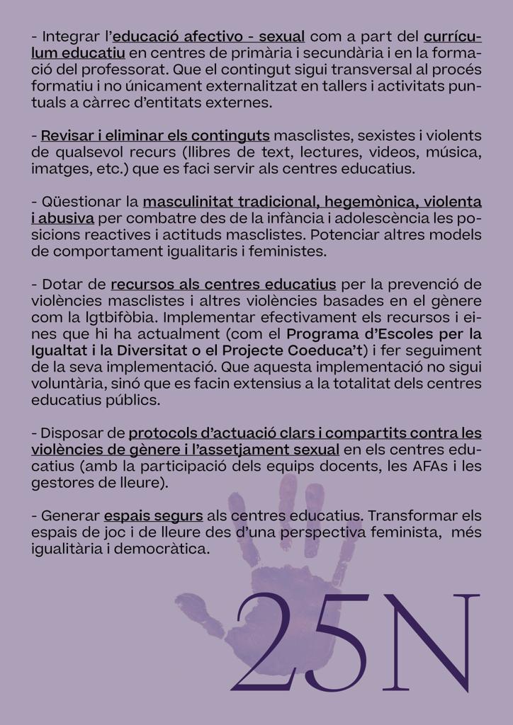 affac_cat's tweet photo. @coorafavng @coorsantandreu @AfasGuinardo @ampas_i @afes_santcugat @FampasBadalona @AfaCossetania @fructuosG Des de l'@aFFaC ens adherim al 📰 Manifest Unitari en Defensa d'una Educació Coeducativa a les Aules!

“Abordem el problema des de l’educació 💪 empoderem a les nenes i permetem que creixin en valors d’igualtat i respecte"

#25N #escolesfeministes #ViolènciesMasclistes https://t.co/aOUwZLw5Bd