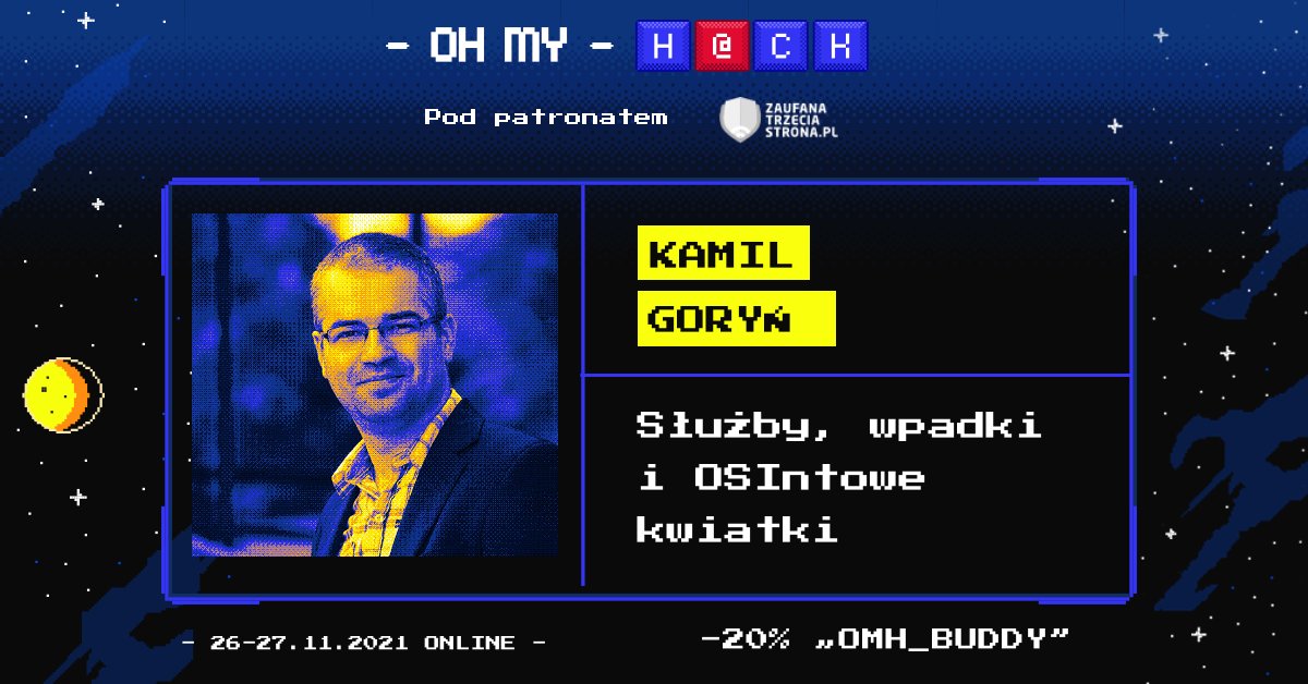 netguru's tweet photo. 1/2 Netguru's Senior Security Engineer, Kamil Goryń, will be speaking at Oh My H@ck 2021, the safest conference on the internet! 🚀

Join Kamil and other cyber security experts to learn about the most up-to-date topics.

#cybersecurity #conference #netguru https://t.co/3ZBAQjXiYy