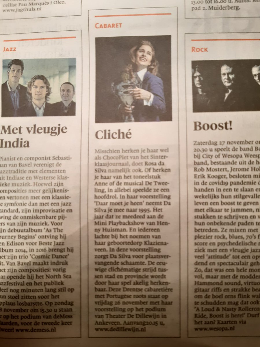 Theatertip: Rosa da Silva. Morgenavond in Theater <a href="/DeDillewijn/">Theater De Dillewijn</a>