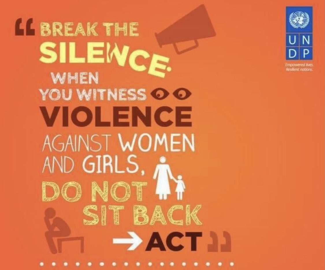 Today is the International Day For The Elimination Of Violence Against Women.

When you witness violence against women and girls, do not sit back. Break the silence! 

#InternationalDayForTheEliminationOfViolenceAgainstWomen