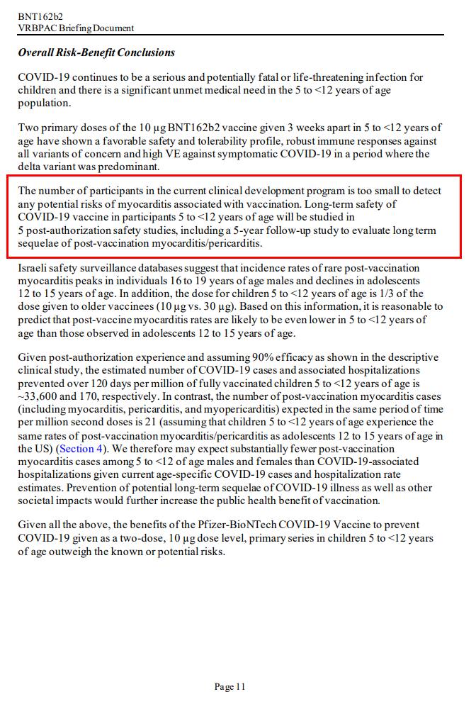 Huch, die FDA (amerikanische Arzneimittelbehörde) findet, man weiß nicht genug über Myokarditis/Perikarditis als Nebenwirkung der #Pfizer-#Impfung und müsse das erst in einer 5-Jahres-Studie untersuchen.

Dabei wissen wir doch: Es 👏 gibt 👏 keine 👏 Spätfolgen 👏 der 👏 Impfung.