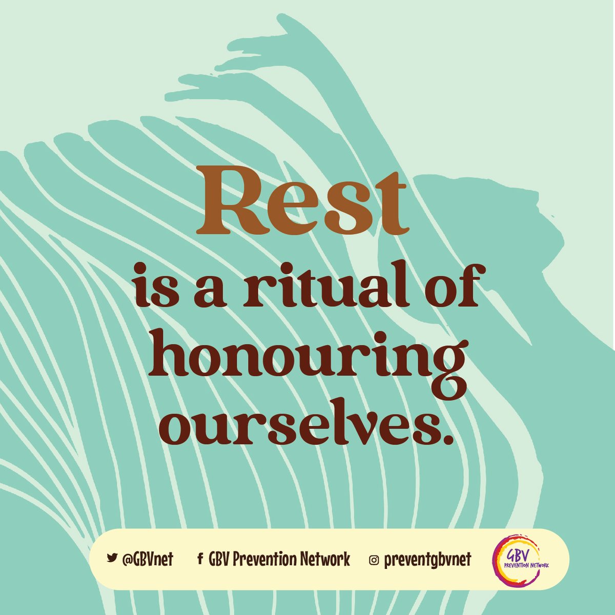 We honour ourselves when we take time to rest.
#16DaysOfRest #CollectiveResistanceFor2021