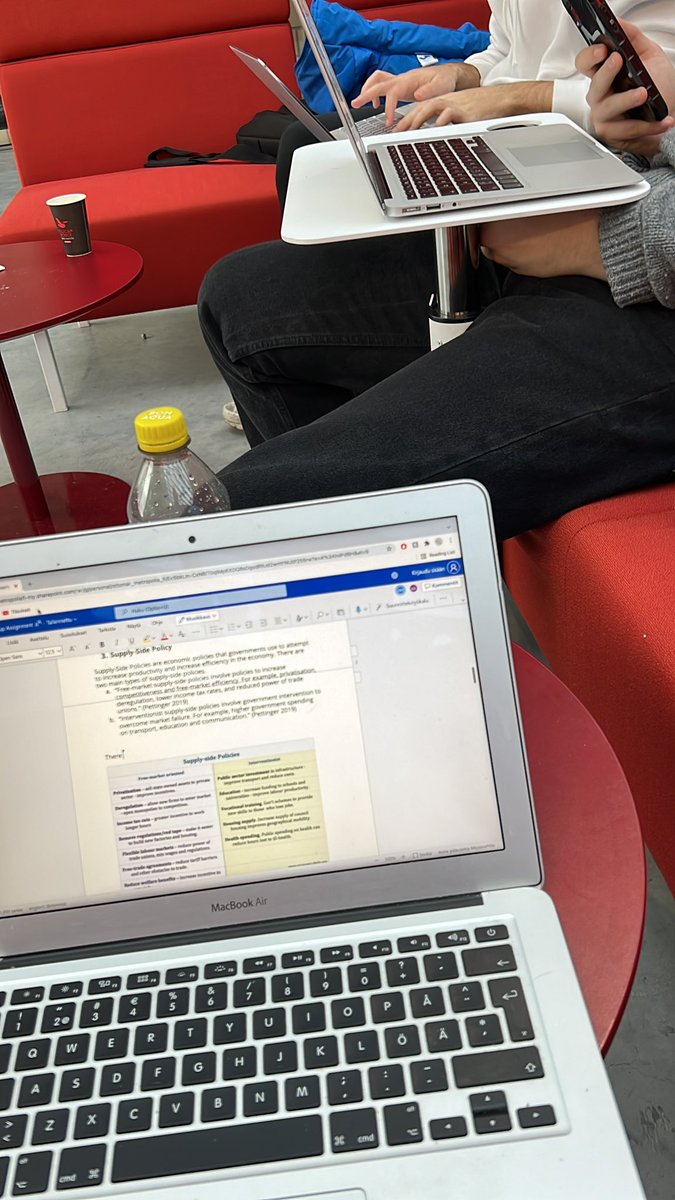 Economics group assignment to start the day right 📊 <a href="/MetropoliaBiz/">Metropolia Business School</a>