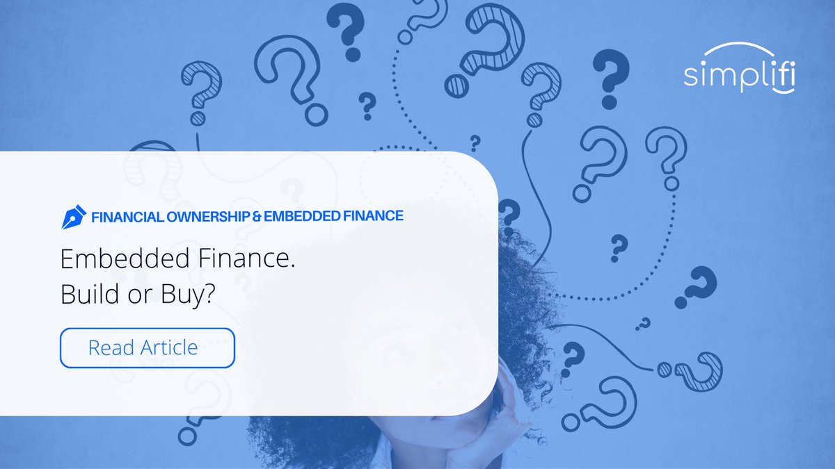 Embedded Finance. Build or Buy? Discover what makes sense for your business. Read article: simplifipay.com/articles/build… #embeddedfinance #buildorbuy #buildvsbuy #fintech