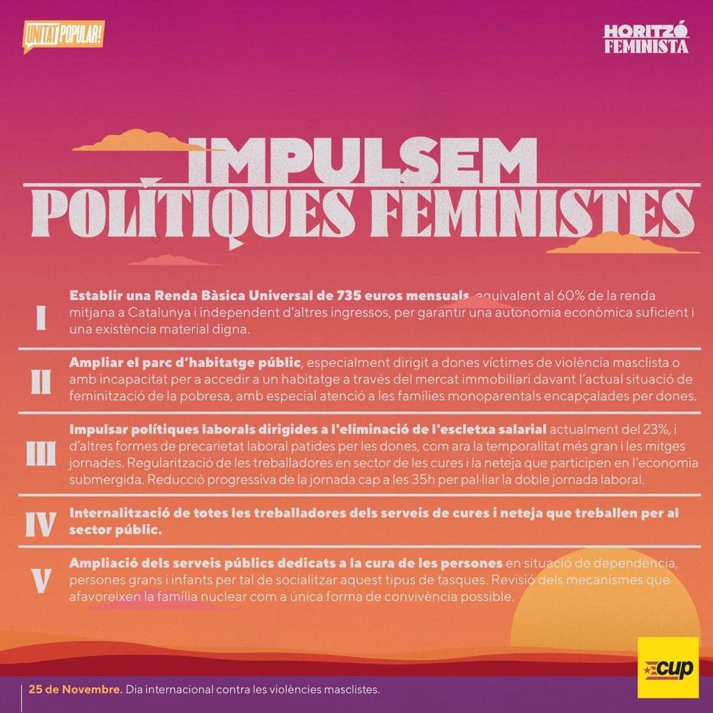 CUPMatadepera's tweet photo. #25N | Més enllà de simbolismes liles i paraules buides, impulsem #PolítiquesFeministes per acabar amb la violència masclista i millorar les condicions de vida de totes les dones. #HoritzóFeminista https://t.co/E99fHffFgr