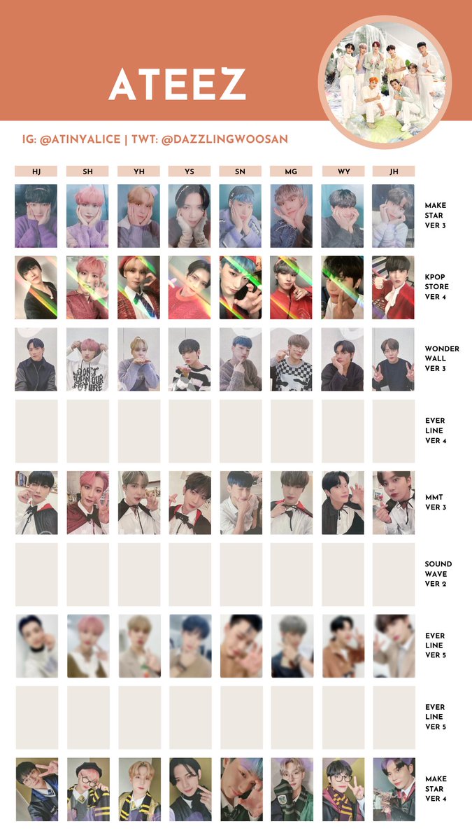 ATEEZ [ZERO : FEVER PART.3] — photocard template / wishlist 211125