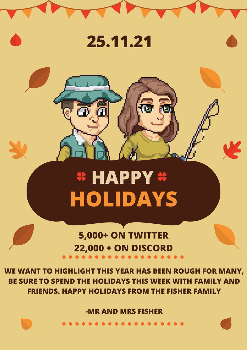 FishGameNFT's tweet photo. To celebrate the holiday we will be giving another WL out ! 🐟

Like, Retweet, Tag 3 Friends and Comment 1 thing you are grateful for 🤎

Winner will be picked in 24 hours ⏳ https://t.co/ShscnmwKo2