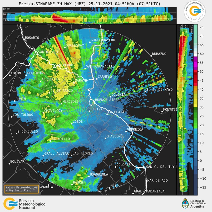AlertaTormentas's tweet photo. Alerta Preventivo por frente de tormenta acercandose a Norte PBA, Sur ER y AMBA. https://t.co/ctteGtdi0p
