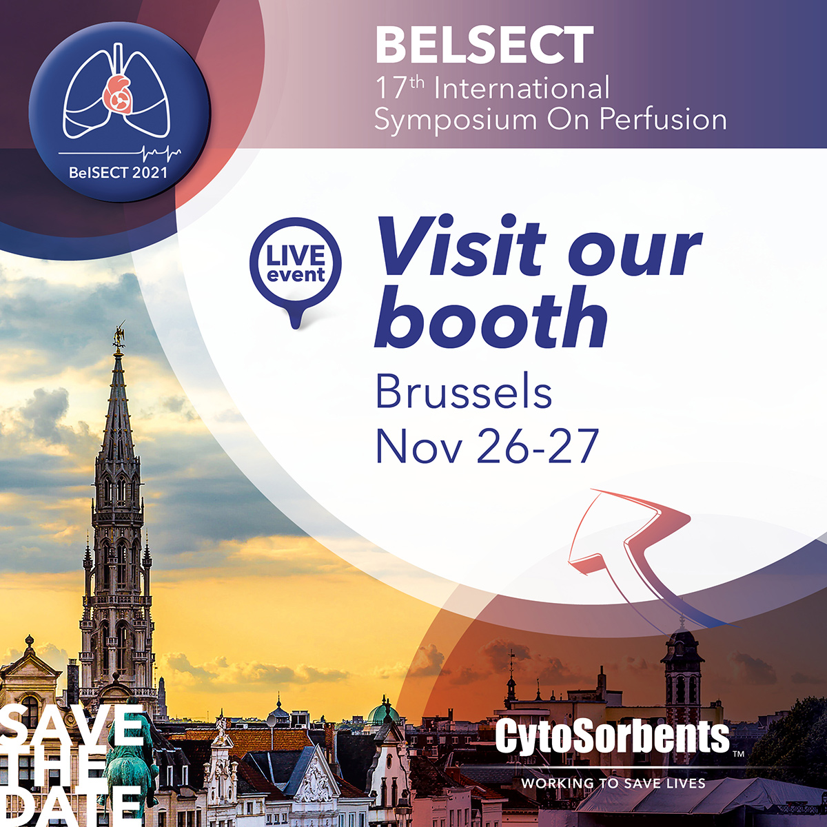The <a href="/BelSECT/">BelSECT</a> Conference is taking place this week in Brussels and can be additionally viewed completely online via webcast. For those who are in Brussels: our team welcomes you very warmly to our booth! 👉 cyto.news/Belsect-2021

#CytoSorb #CytoSorbents #WorkingToSaveLives
