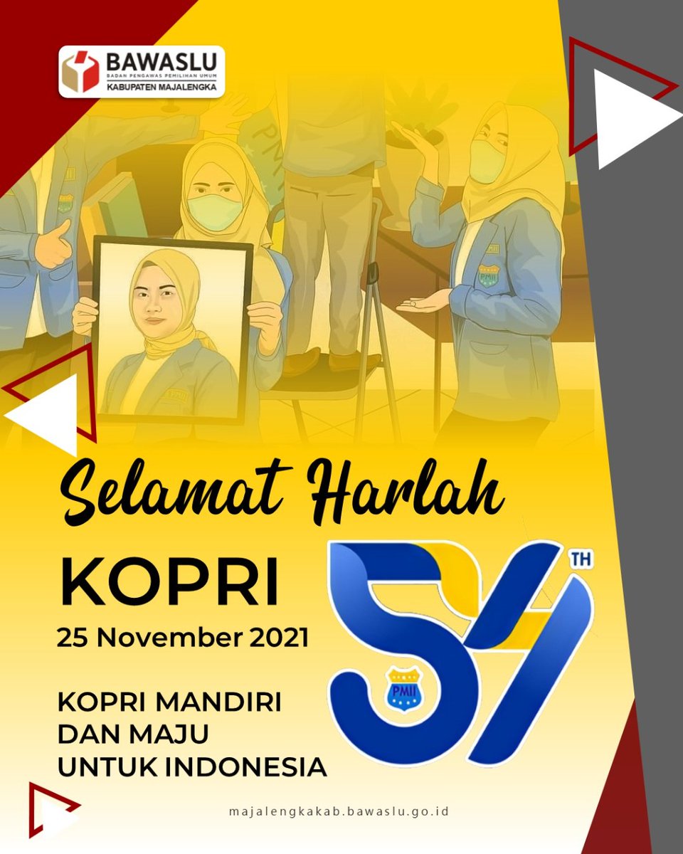 Bawaslu_Mjl's tweet photo. #sahabatbawaslu Selamat Hari Lahir KOPRI (Korps Pergerakan Mahasiswa Islam Indonesia Putri) Ke-54
KOPRI Mandiri dan Maju untuk Indonesia
25 November 2021
@bawasluri
@bawaslu_jabar
@bawaslu_mjl
#pmii
#kopripmii https://t.co/bVDn3vWRqn