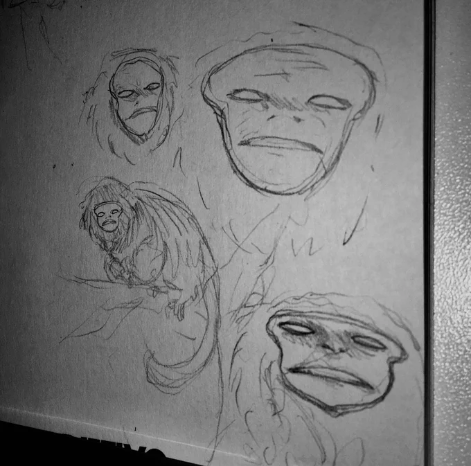 doodling some freaky monkeys 