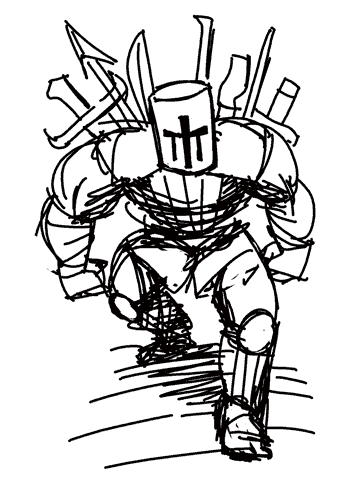 Sorcerobe's tweet photo. 6 days left till release holy crap
#FIGHTKNIGHT himself went through many iterations as I figured out the design, I have to say I'm extremely proud of it. Being the face of the game it's essential to nail it, and I don't think I would change a thing about the final result https://t.co/Zq3FRGjmN9