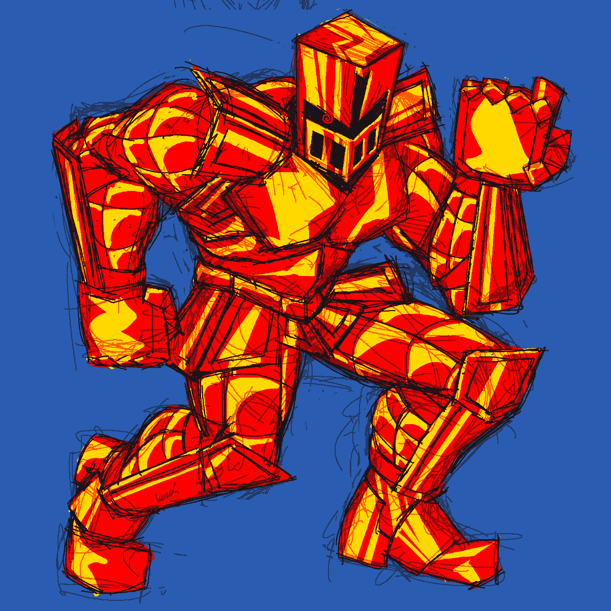 Sorcerobe's tweet photo. 6 days left till release holy crap
#FIGHTKNIGHT himself went through many iterations as I figured out the design, I have to say I'm extremely proud of it. Being the face of the game it's essential to nail it, and I don't think I would change a thing about the final result https://t.co/Zq3FRGjmN9