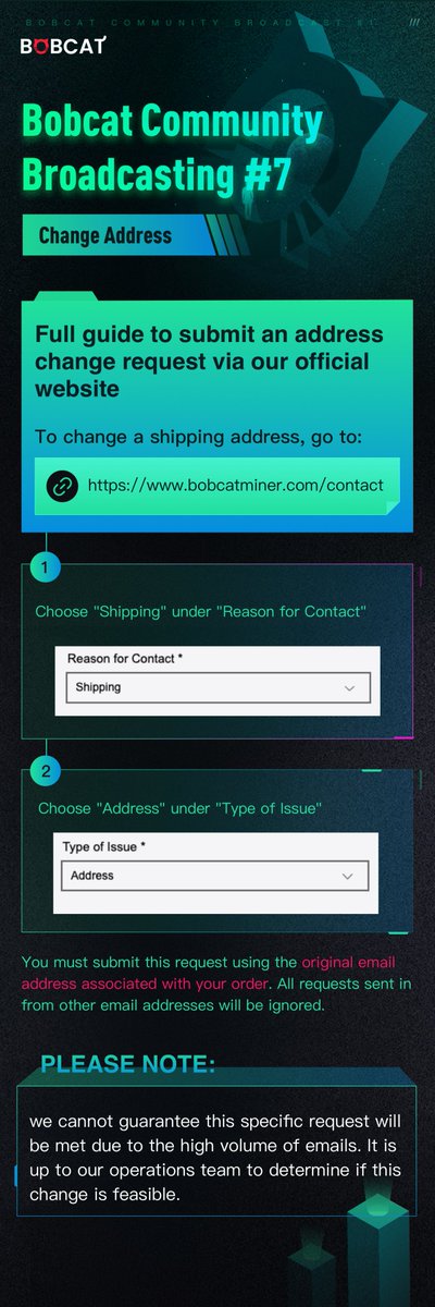 inpeoplewebeli's tweet photo. 📢Turn up the RADIO #BobcatCommunityBroadcast #7 is ON-AIR!
Moved before receiving the package?
This will help you know how to change your shipping address for your order! https://t.co/d1my5O9mtE