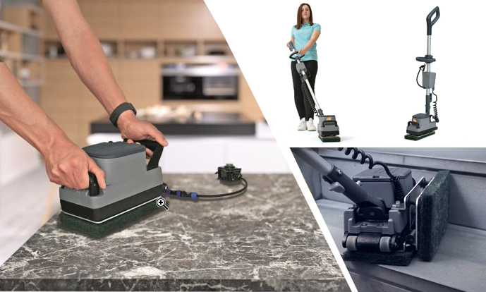 InnoviBV's tweet photo. Ken je de Mi-TOR al? Een kleine en compacte orbitaal-schrobber. Hiermee reinig je traptreden, kleine hoekjes zoals randen, plinten. 

Daarnaast is polijsten, micro-polijsten, de-waxen en wassen ook geen probleem.
Benieuwd: Bekijk de oplossingen: https://t.co/VYJ4YyKmg0 https://t.co/uepxExxx4R