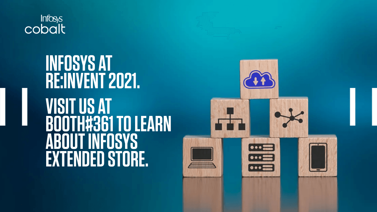 InfosysEvents's tweet photo. Join the experts from #InfosysCobalt at #AWS re:Invent 2021, Booth #361, to learn about Infosys Extended Store which combines the convenience of #contactlesscommerce and shopping at the retail store to provide a seamless and convenient shopping experience. https://t.co/DaPLSfksYx https://t.co/RAxNWpVde8