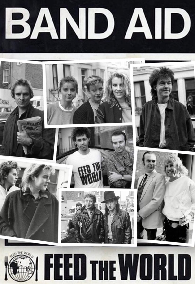 #OnThisDay 1984, the iconic #BandAid single ‘Do They Know It’s Christmas?’ was recorded at Sarm West Studios, Notting Hill. By the end of the year, record sales supporting famine relief in Ethiopia topped three million. 📷 Arriving at the studio. Larry Ellis/REX. @bobgeldoffans