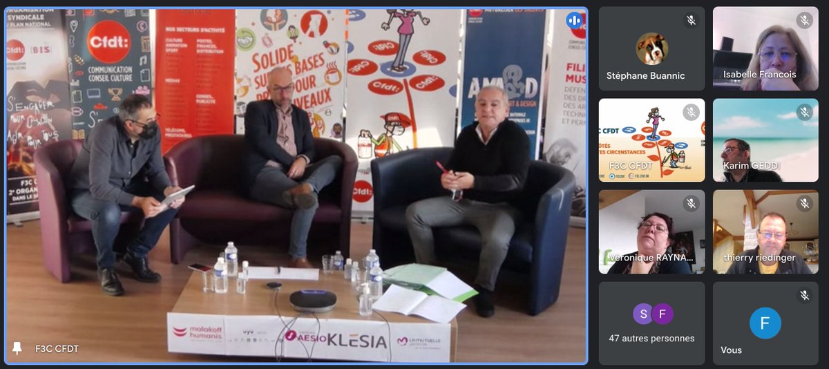 RENCONTRES #DSC #F3CCFDT
Ce matin, animation du réseau des #DSC de <a href="/F3CCFDT/">F3C CFDT</a>  
Au programme, le #télétravail et les enjeux organisationnels dans le travail avec les #tierslieux
et les indicateurs #RSE
