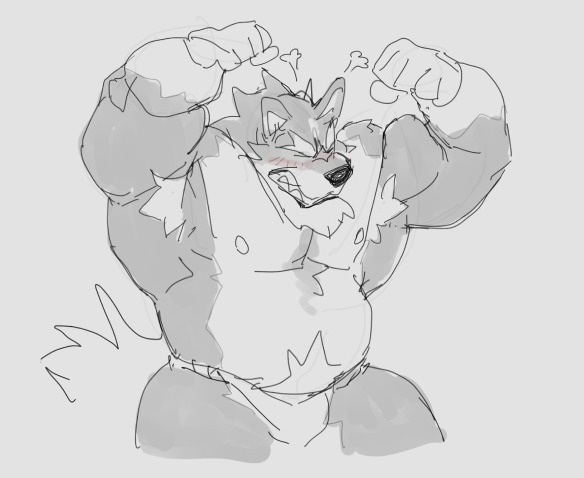 big and thicc bashful werewolves