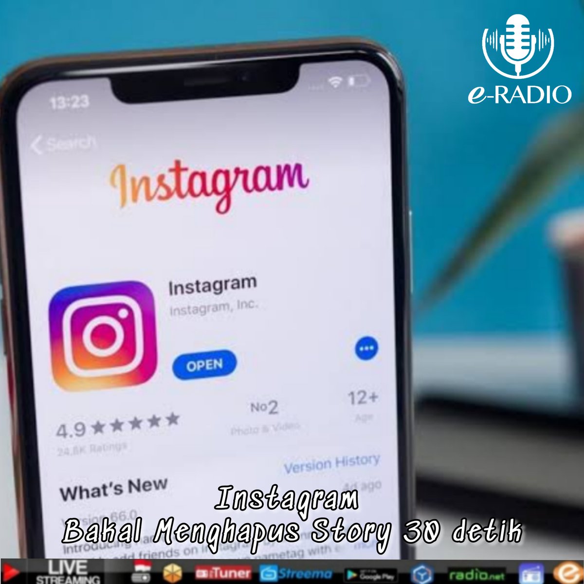 eradiostreaming's tweet photo. Instagram sudah memperkenalkan sebuah pembaruan untuk salah satu fitur miliknya, yaitu pada fitur story. Kini, Instagram membuat peraturan baru dimana story Instagram bakal dapatkan durasi yang lebih lama, yaitu 60 detik. https://t.co/Nlg5yBL6av