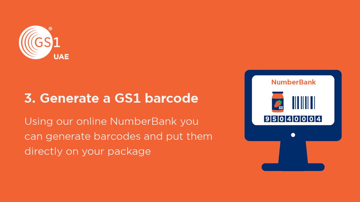GS1_UAE's tweet photo. Are you aiming to sell more products online and in-store?

Here are three simple steps to barcoding your products.

#gs1 #gs1uae #globalstandards #industrystandard #barcode #gtin #numberbank #product #data #retail #ecommerce #sale #traceability #secure https://t.co/W8ILlZdpuh