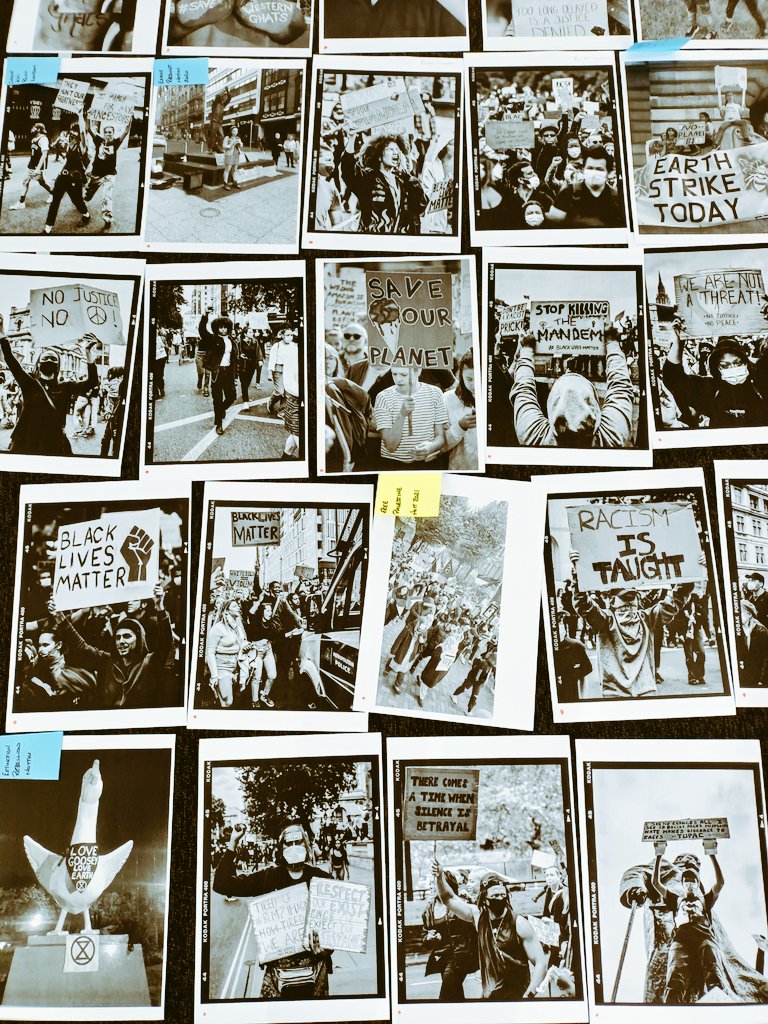 prepping and planning a wall of protest prints for the emerging  #NJMProtest exhibition <a href="/JusticeMuseum/">National Justice Museum</a> Drop into the free protest lab to leave your thoughts and feelings, you'll shape this coproduced exhibition #museum #OfByForAll