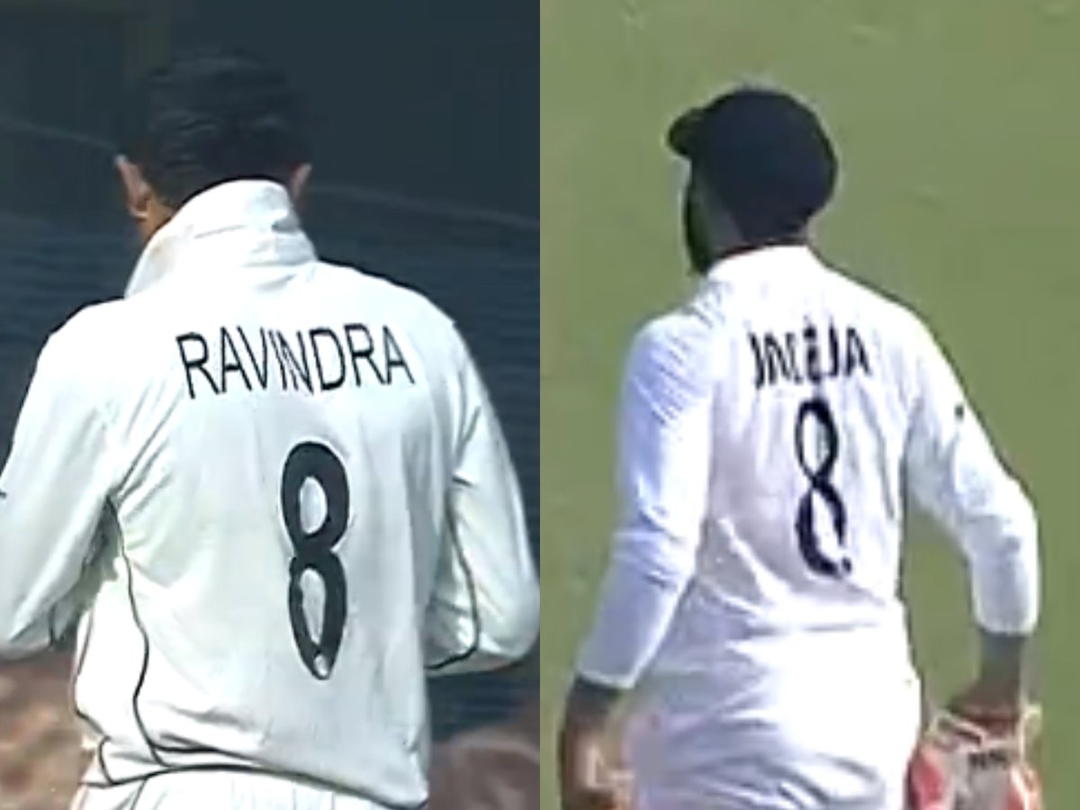 Cricketracker's tweet photo. .@imjadeja 👀

📸: Disney+Hotstar https://t.co/7ypiSyV2Si