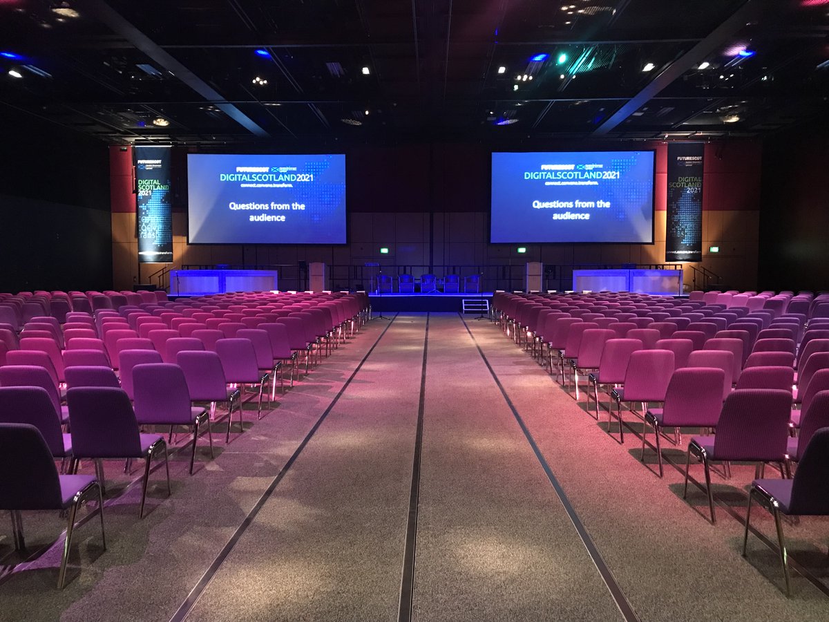 Arrived nice and early, and it’s all looking good for a great Digital Scotland 2021 event in Edinburgh, with the great and the good here in force!