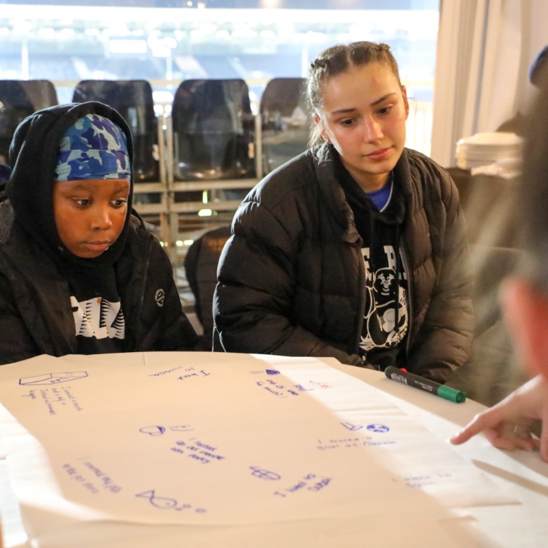FulhamFCFound's tweet photo. ⚽ Kicks Youth Forum ⚽

Last night participants from our #PLKicks programme attending a Youth Forum event at Craven Cottage prior to #FULDER 

There were some fantastic ideas shared that will be implemented into future https://t.co/ikW4zWjqEe sessions! https://t.co/MyplntoCTH