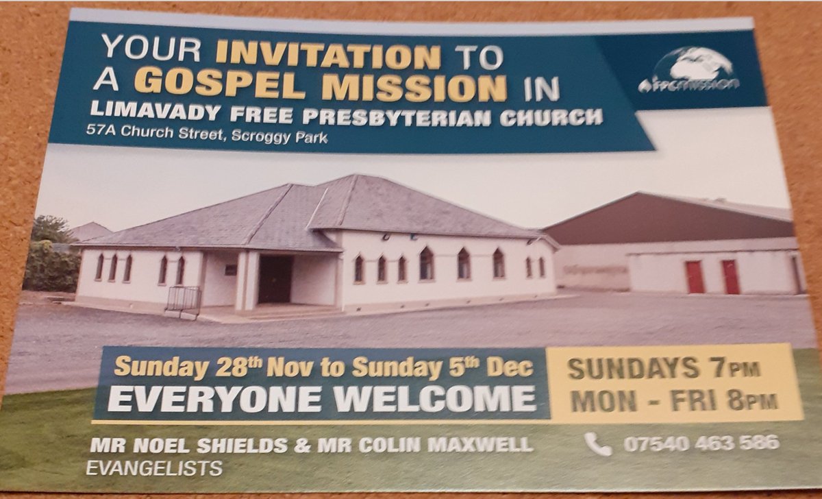 GospelIrish's tweet photo. #Limavady #AllWelcome 

For God so loved the world, that he gave his only begotten Son, that whosoever believeth in him should not perish, but have everlasting life.
(John 3:16) https://t.co/FLLiPky6SK