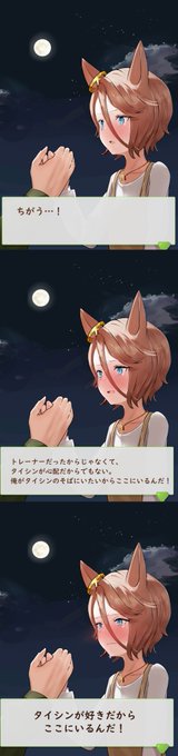 #ウマ娘 
引退後タイシン5.6

告白 ねじれたものがまっすぐに直るところ 