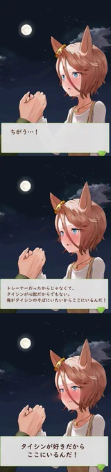 #ウマ娘 
引退後タイシン5.6

告白 ねじれたものがまっすぐに直るところ 