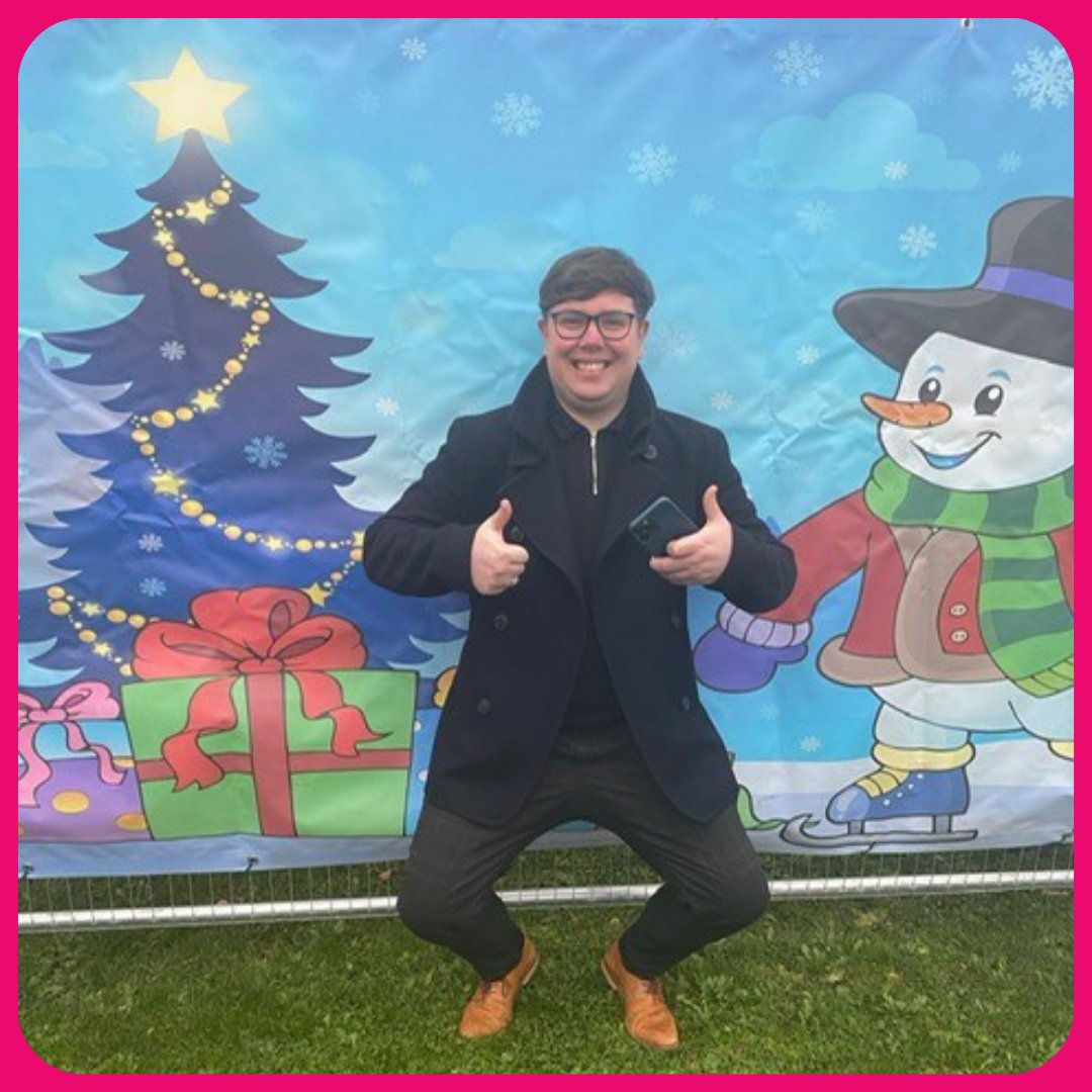 Our Office Manager Mark getting into the Christmas spirit at Sunderland's Winter Funderland☃️

Who is excited to go ice skating at Keel Square when it opens on Saturday??? Keep an eye out for Team Uplift &amp; Elle the Elephant when you are there with some treats ⛸️