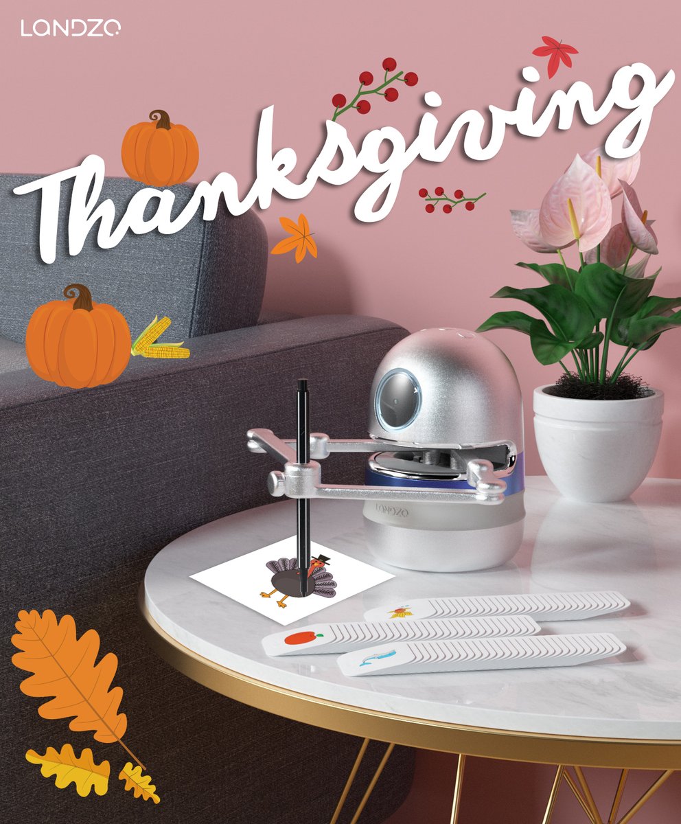 LandzoT's tweet photo. Happy Thanksgiving🎃!
🎨Don't forget to draw a lovely card with Quincy robot to thank your loved ones!

#Thanksgiving #ThanksgivingDay #ThanksgivingDay2021 #Robotics  #toys #STEM #STEMeducation #kids #drawing #quincyrobot https://t.co/hfY7RZUQOG