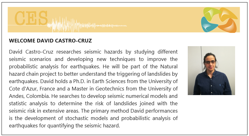 CES_KAUST's tweet photo. Let's welcome our new #postdoc David to the CES Team.
 PI: Prof. Martin Mai @Prof_QuakeMod 

#SeismicHazard #earthquake #numericalmodel #KAUST #KAUSTResearch #research https://t.co/IGoIer41MP