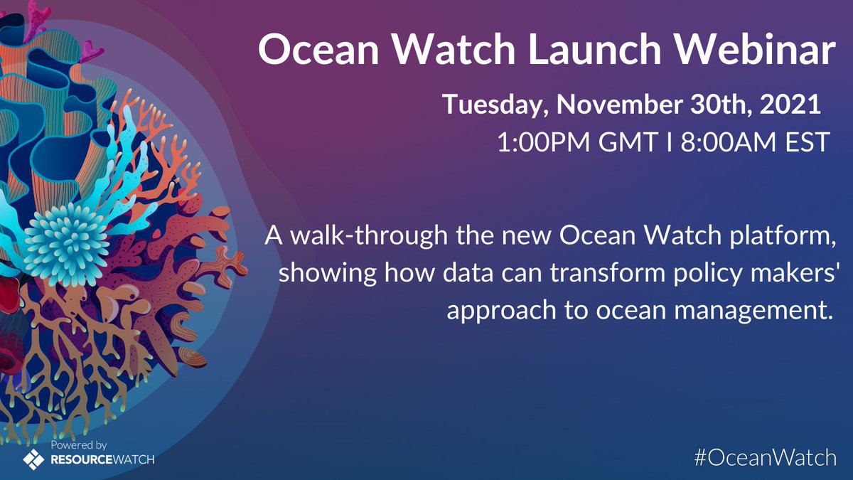 WRIOcean's tweet photo. Learn how the #OceanWatch open data platform can help inform integrated #ocean management practices &amp; positively impact ecosystems like #seagrass, #saltmarshes, #kelpforests &amp; #coralreefs at the #OceanWatch Launch Webinar on Nov 30th.

Register here: https://t.co/DysdQJ17cx https://t.co/RbhFdsimrm