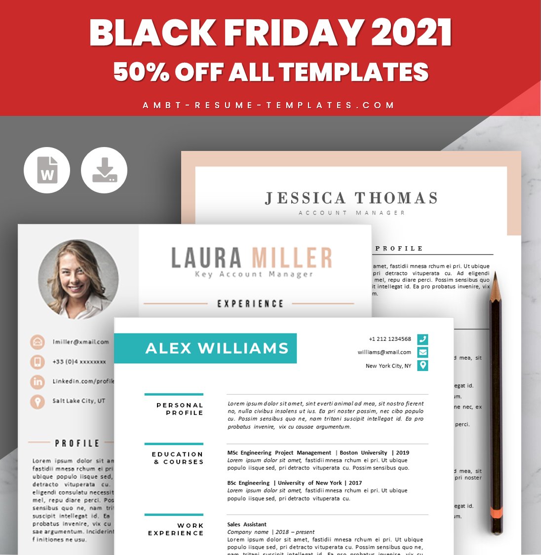 AmbtResume's tweet photo. #BlackFridayDeals #Resume #download #cv #career #Template #BlackFriday 

https://t.co/Lgy3PkVvAS https://t.co/NyCnc1Tfqq
