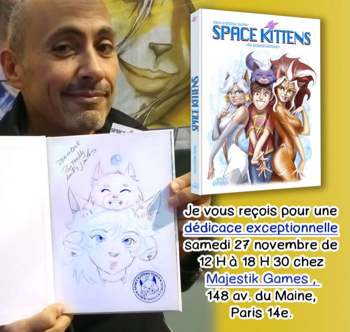 JMXAVIER49's tweet photo. #paris #dedicace #spacekittens #manga #comics #BD https://t.co/zsBVy031yI