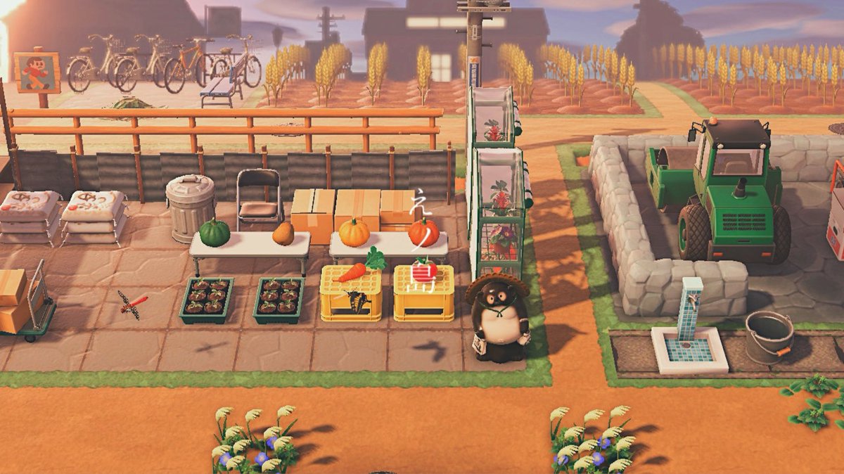 お野菜とお米も直売してるよ🍅
#ACNH #あつ森