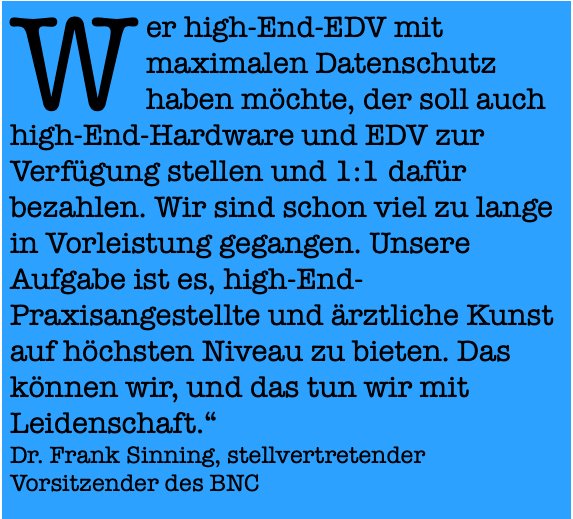 Unter dem Motto 'Aufreger des Monats' startet der stellvertretende BNC-Vorsitzende Dr. Frank Sinning eine neue Kolumne und widmet sich mit spitzer Feder aktuellen Ärgernissen aus dem chirurgischen Berufsalltag. Heute: unzuverlässige Digitalprojekte. tinyurl.com/76h4vf68
