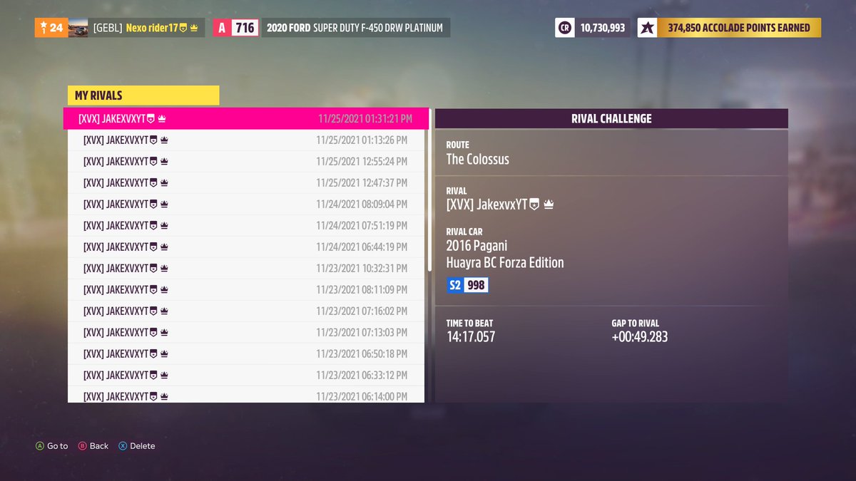 SkorstadRobin's tweet photo. @J4kexvx why on earth did you just spam my intire Rivals inbox for? Just jumped on and what do i see? Yeah my rivals inbox just getting spammed on😐

#ForzaHorizon5 #Rivals #Spammed https://t.co/HFO18Fn1Rz