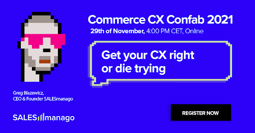 SALESmanago's tweet photo. Already 29.11 join Exclusive Online Commerce CX Confab and discover how the world's top brands are reinventing CX and what are the new trends in Commerce that affect CX including NFT, D2C, BNPL, Data Privacy and Security. https://t.co/olplhJytHs
#MarketingAutomation #Commerce #CX https://t.co/UqVM1ZRkjj