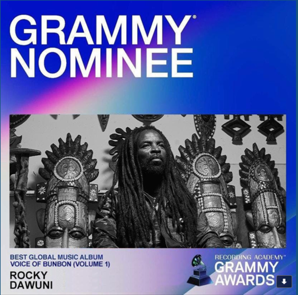 BlackstarDjs's tweet photo. Congrats to our very own @RockyDawuni for the Grammy nomination for "Best Global Music Album" . This is major for Ghana music. https://t.co/Wk5G5Z59sn