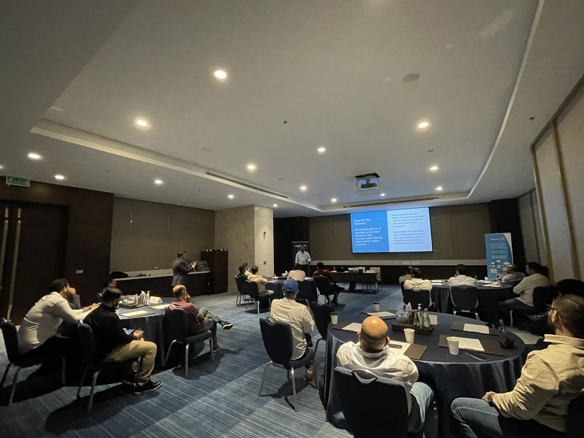 lama_gcp's tweet photo. #HappeningNow It’s a full house at our #LogicomCisco Small Business Partners Event in #EastrenRegion! Led by our internal expert Mohammed Jeelani - Logicom Cisco Pre-Sales Manager
Many thanks to all our partners who joined us today!
#CiscoPartners #SMB #LogicomEvents https://t.co/SymH095W5t